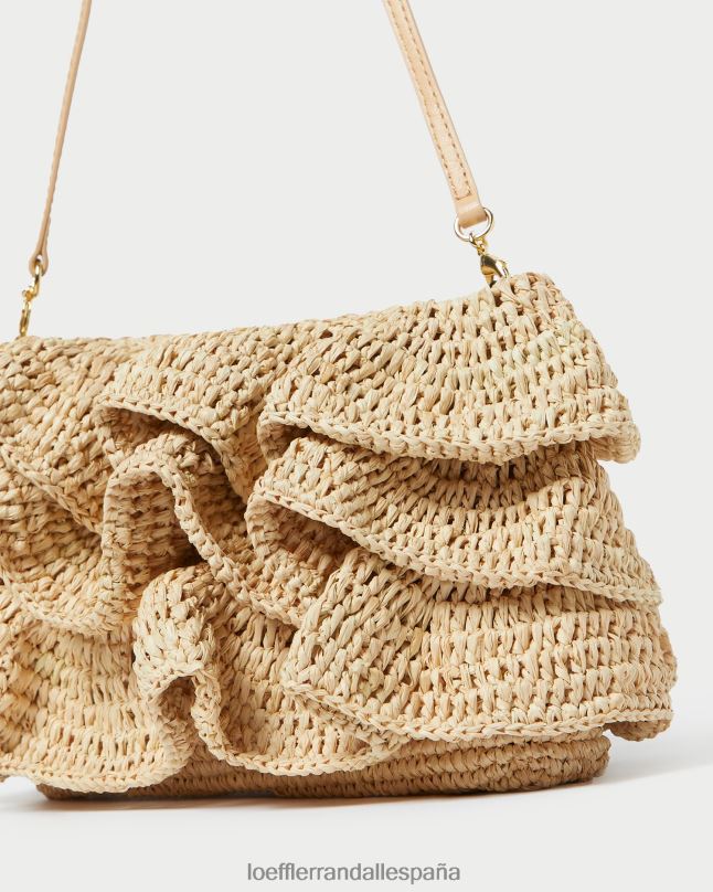 bolsas 04282375 natural mujer Loeffler Randall bolso de mano odette con volantes