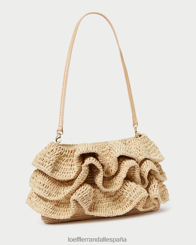 bolsas 04282375 natural mujer Loeffler Randall bolso de mano odette con volantes