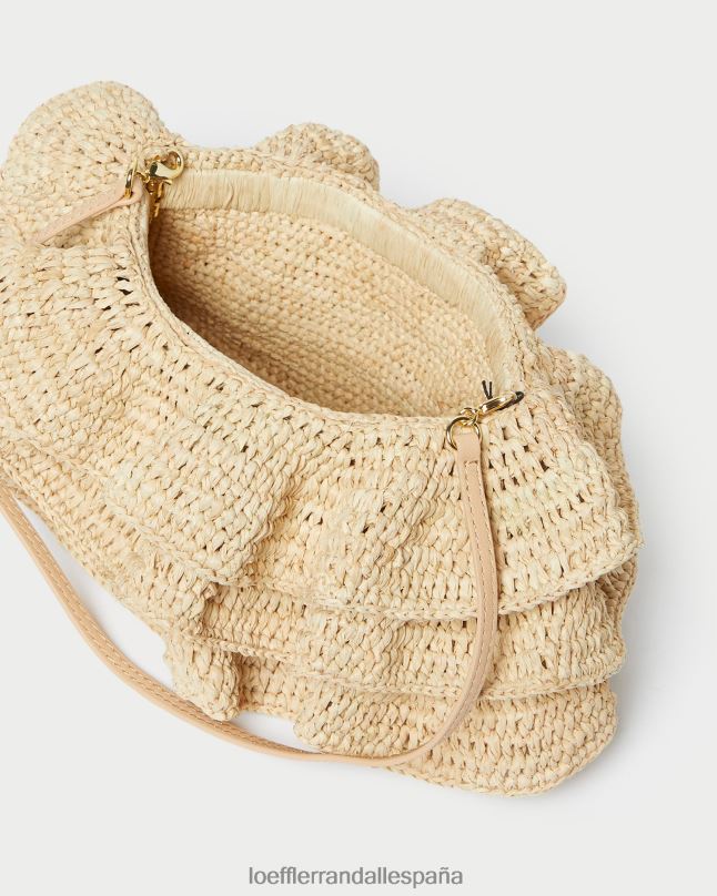 bolsas 04282375 natural mujer Loeffler Randall bolso de mano odette con volantes
