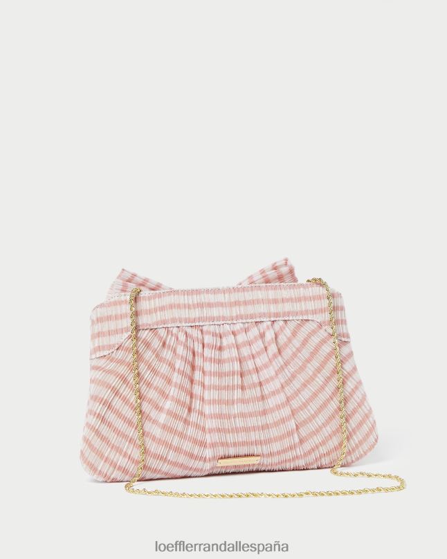 bolsas 04282380 cuadros de color rosa suave mujer Loeffler Randall bolso de mano con lazo rayne