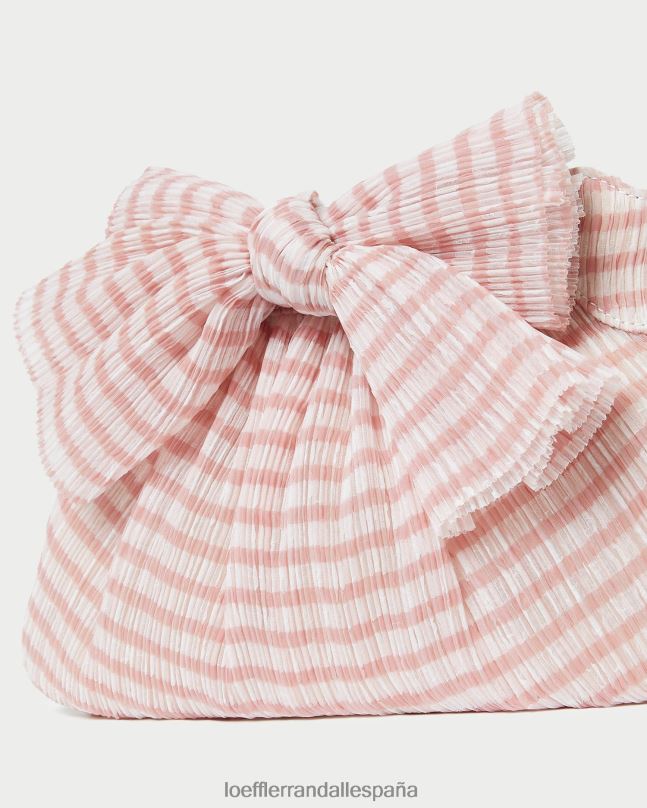 bolsas 04282380 cuadros de color rosa suave mujer Loeffler Randall bolso de mano con lazo rayne