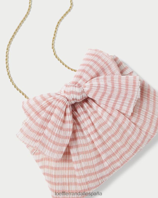 bolsas 04282380 cuadros de color rosa suave mujer Loeffler Randall bolso de mano con lazo rayne