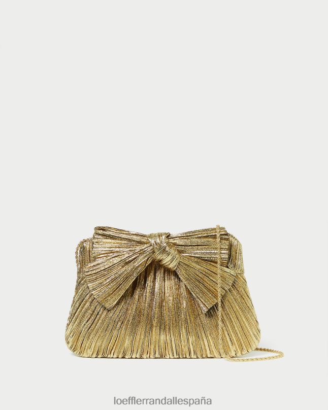 bolsas 04282384 oro mujer Loeffler Randall bolso de mano con lazo rayne