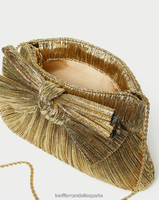 bolsas 04282384 oro mujer Loeffler Randall bolso de mano con lazo rayne