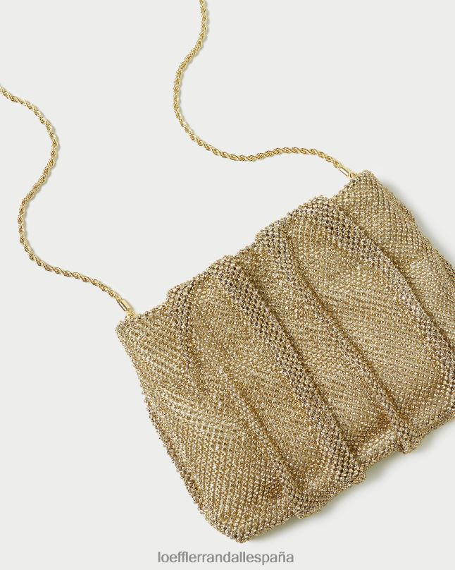 bolsas 04282385 heno mujer Loeffler Randall bolso de mano ember con diamantes fruncidos