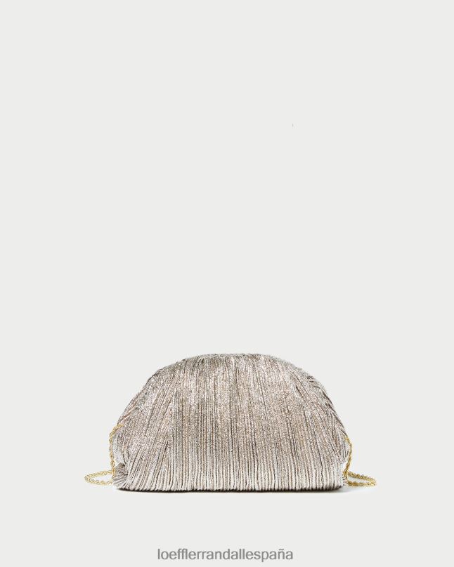 bolsas 04282386 champán mujer Loeffler Randall bolso de mano bailey con cúpula plisada