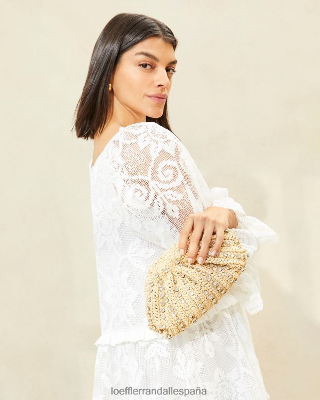 bolsas 04282389 natural/claro mujer Loeffler Randall embrague de cúpula bailey