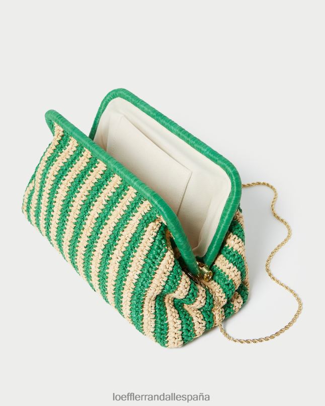 bolsas 04282391 raya natural/verde mujer Loeffler Randall embrague de marco trudie