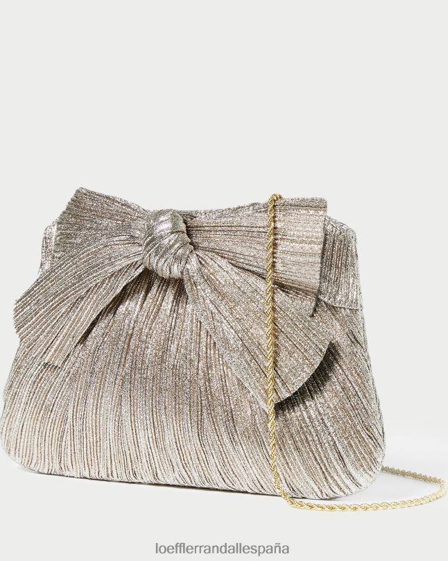 bolsas 04282394 champán mujer Loeffler Randall bolso de mano con lazo rayne