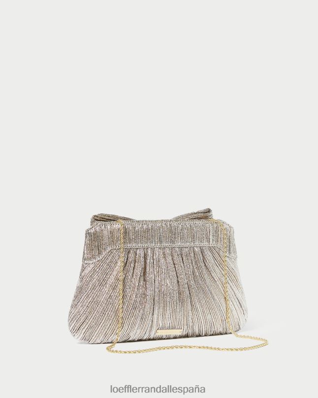 bolsas 04282394 champán mujer Loeffler Randall bolso de mano con lazo rayne