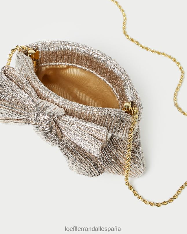 bolsas 04282395 champán mujer Loeffler Randall bolso de mano rochelle mini con lazo