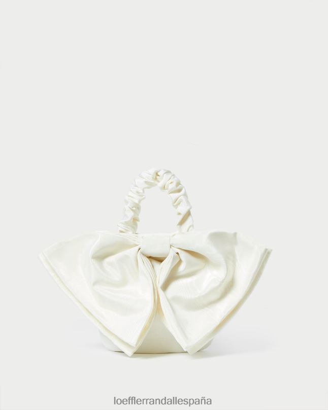 bolsas 04282396 crema mujer Loeffler Randall bolso de mano sierra mini con lazo