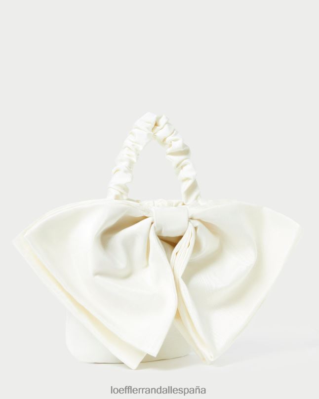 bolsas 04282396 crema mujer Loeffler Randall bolso de mano sierra mini con lazo