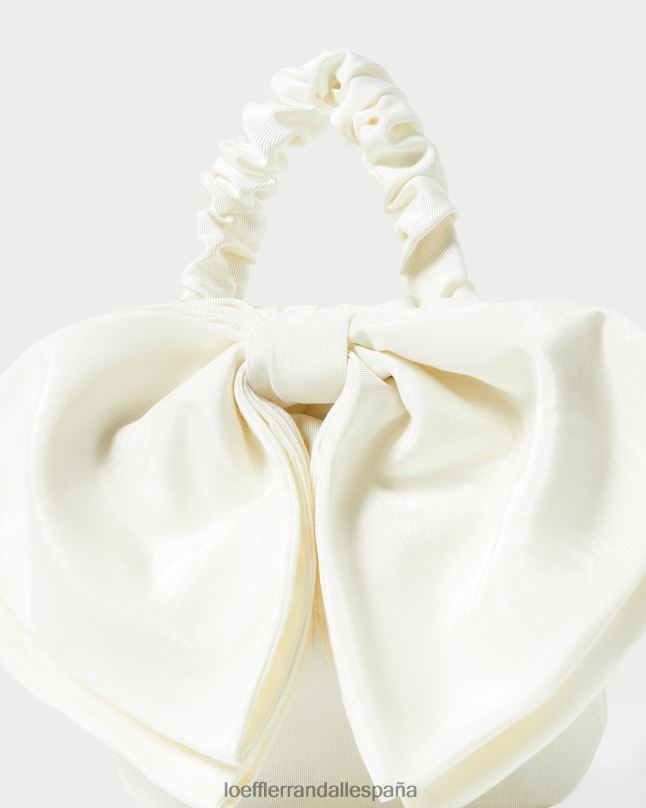 bolsas 04282396 crema mujer Loeffler Randall bolso de mano sierra mini con lazo