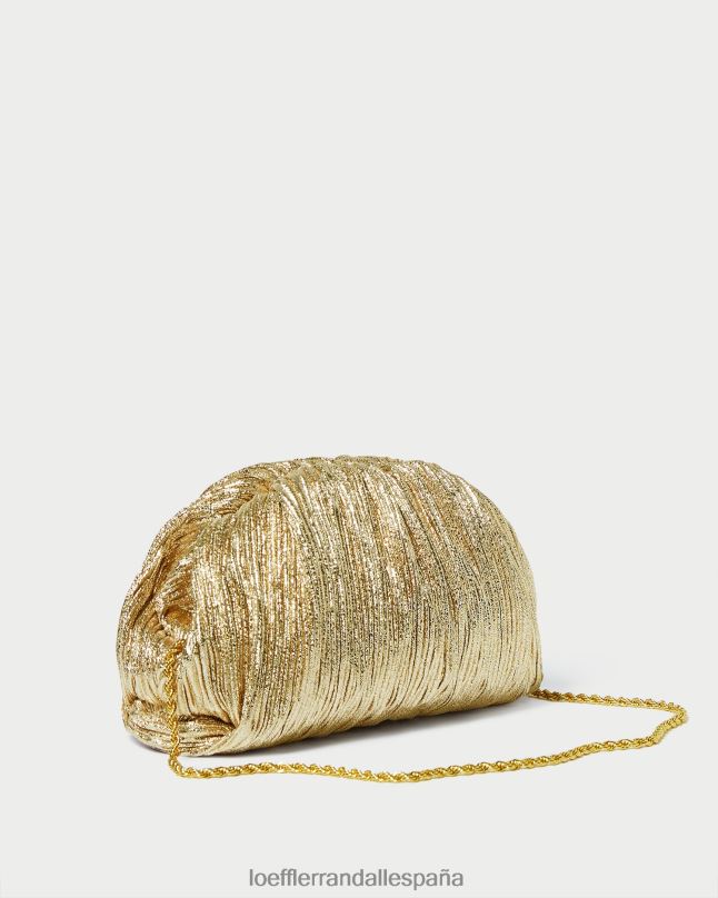 bolsas 04282397 oro mujer Loeffler Randall bolso de mano bailey con cúpula plisada