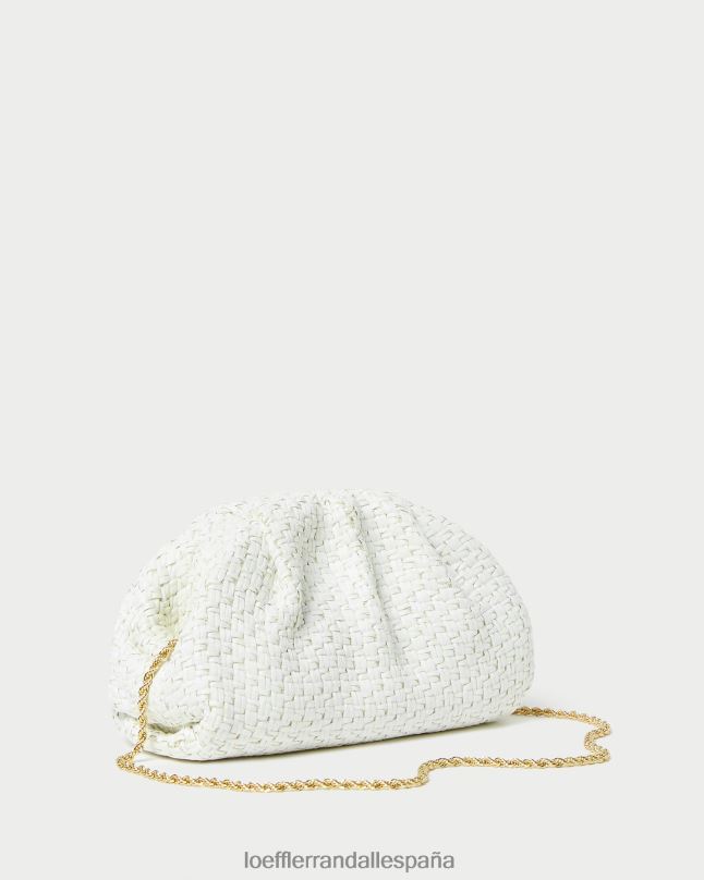 bolsas 04282398 blanco mujer Loeffler Randall bolso de mano bailey de rafia con cúpula
