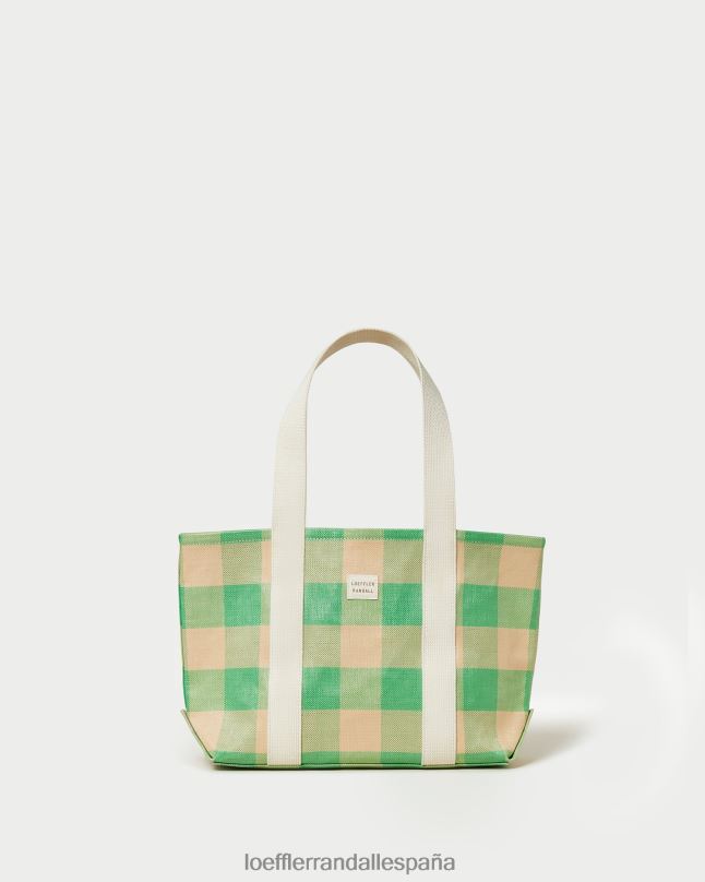 bolsas 04282314 cuadros vichy verde/caramelo mujer Loeffler Randall bolso tote bennett mediano