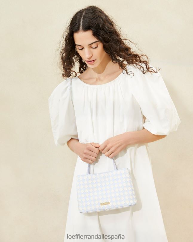 bolsas 04282317 azul claro/crema mujer Loeffler Randall bolso mini pececillo
