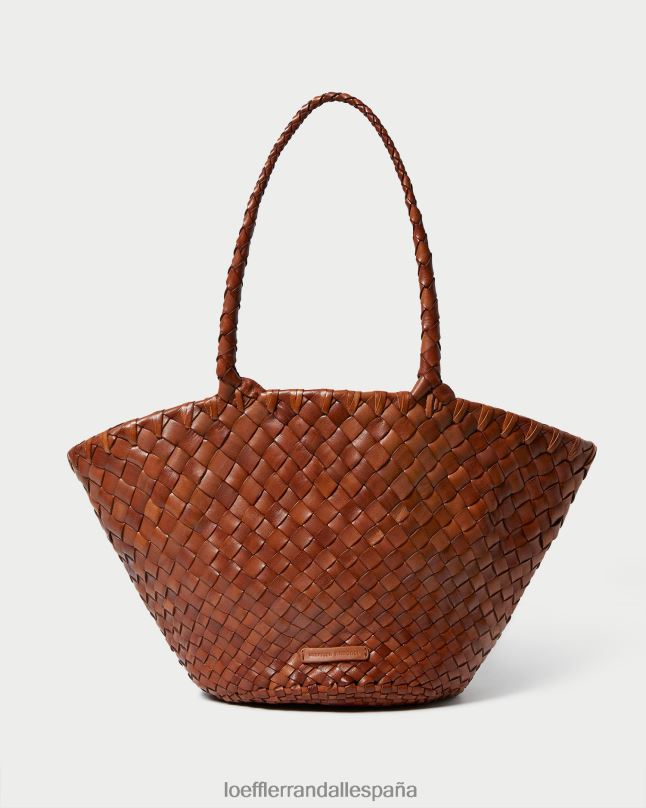 bolsas 04282318 madera mujer Loeffler Randall bolso tote kai de cuero tejido
