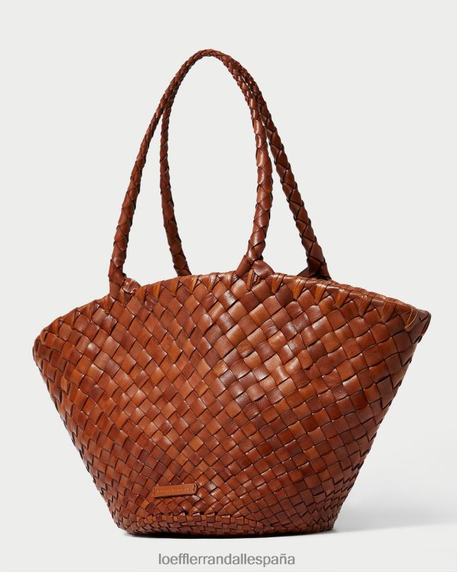 bolsas 04282318 madera mujer Loeffler Randall bolso tote kai de cuero tejido