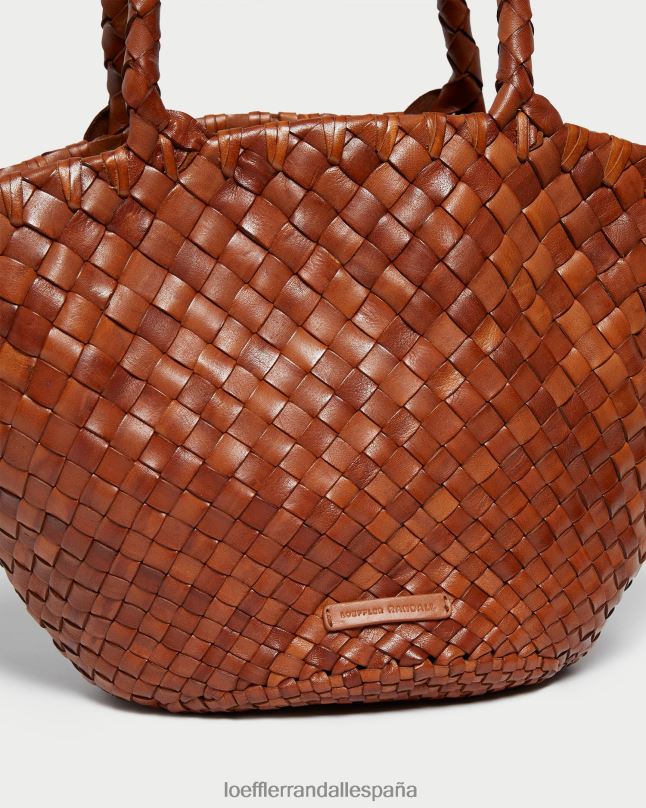 bolsas 04282318 madera mujer Loeffler Randall bolso tote kai de cuero tejido