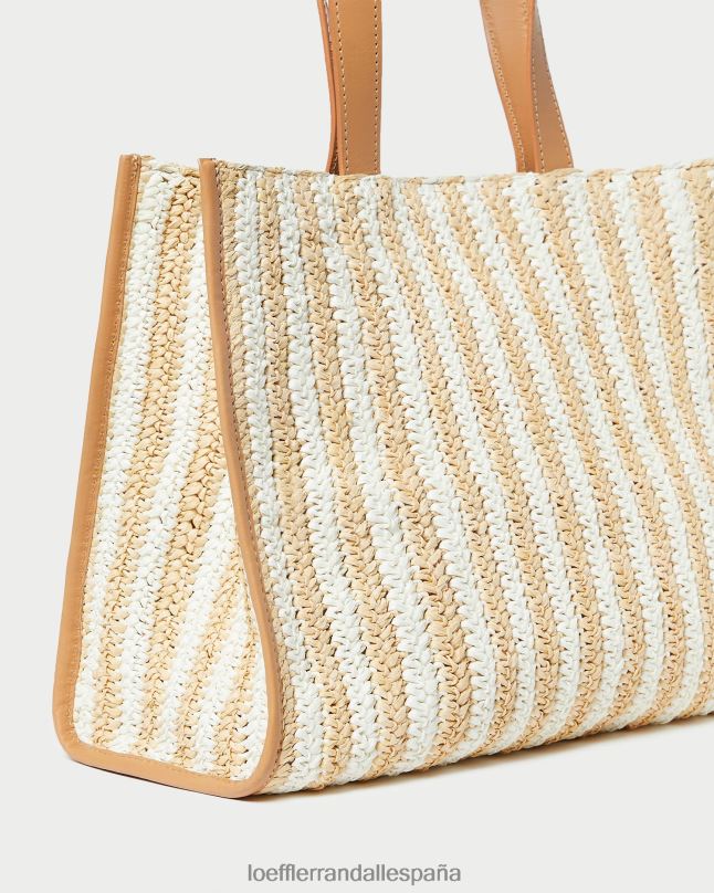 bolsas 04282323 blanco/raya natural mujer Loeffler Randall bolso tote pia de crochet natural