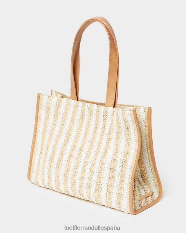 bolsas 04282323 blanco/raya natural mujer Loeffler Randall bolso tote pia de crochet natural