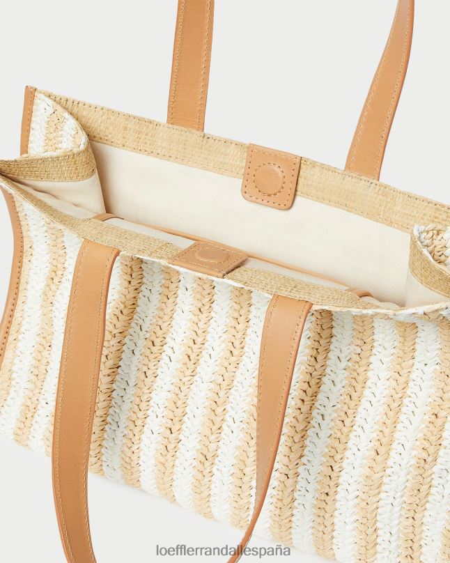bolsas 04282323 blanco/raya natural mujer Loeffler Randall bolso tote pia de crochet natural
