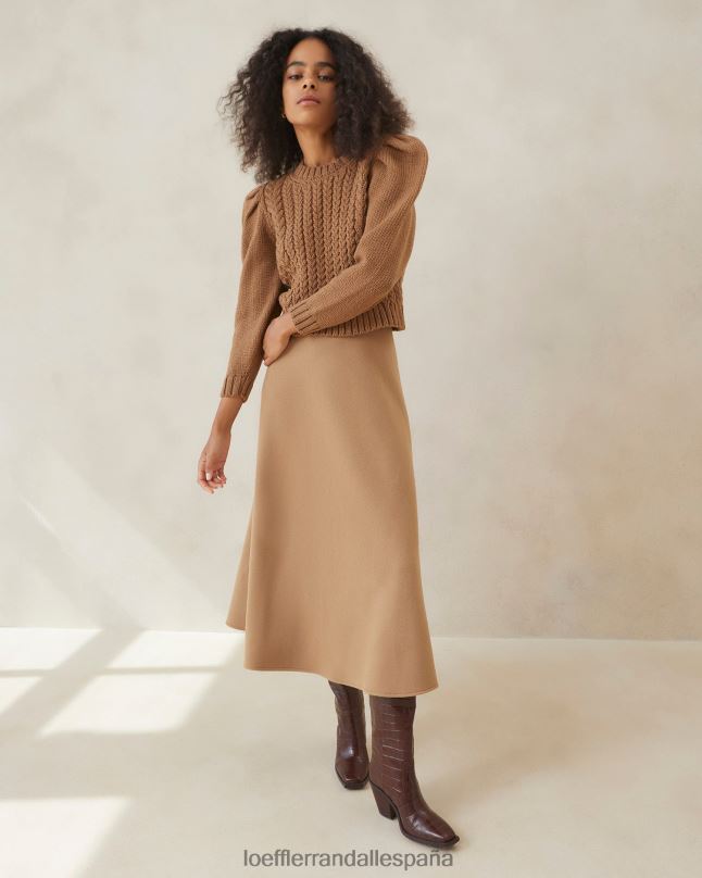 ropa 04282219 camello mujer Loeffler Randall falda circular charissa