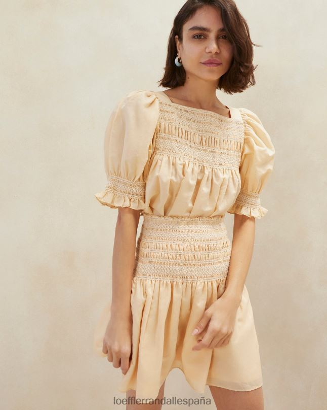 ropa 04282238 arena/crudo mujer Loeffler Randall falda fruncida Gilles