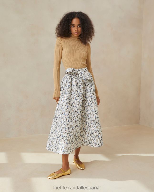 ropa 04282244 crema/floral mujer Loeffler Randall falda acolchada