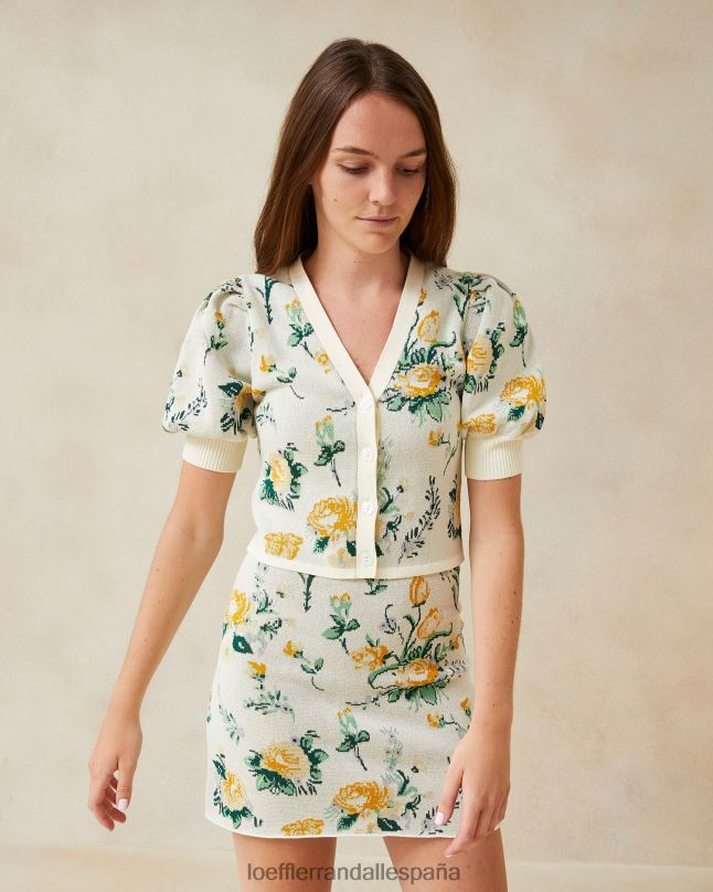 ropa 04282245 estrella nueva floral mujer Loeffler Randall minifalda Connie de jacquard