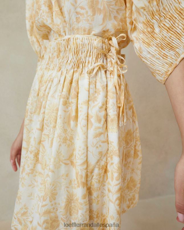 ropa 04282246 floral de vid tonal mujer Loeffler Randall falda fruncida sidney