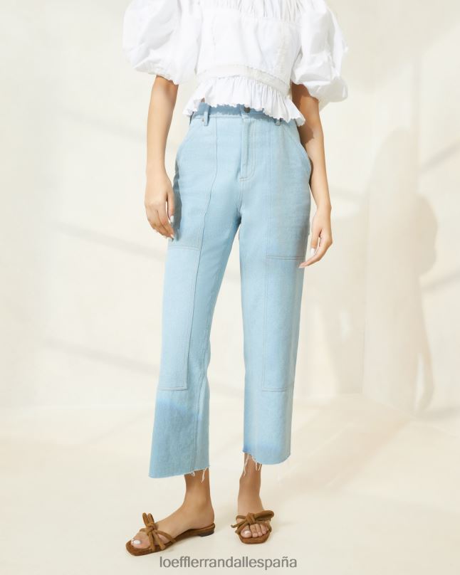 ropa 04282216 mezclilla ligera mujer Loeffler Randall pantalón carpintero roy