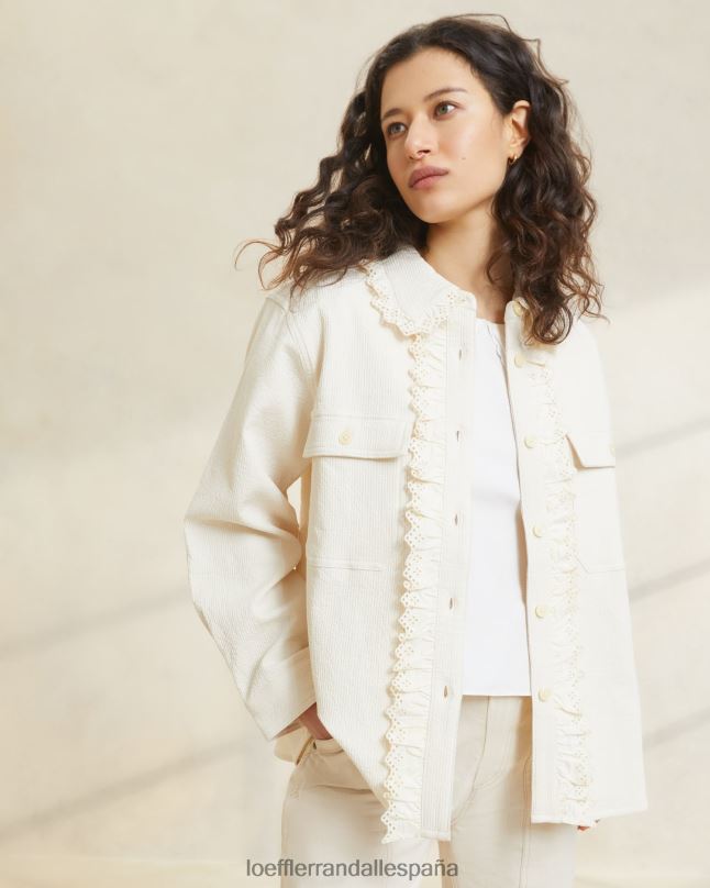 ropa 04282260 crudo mujer Loeffler Randall abrigo zeke con ojales