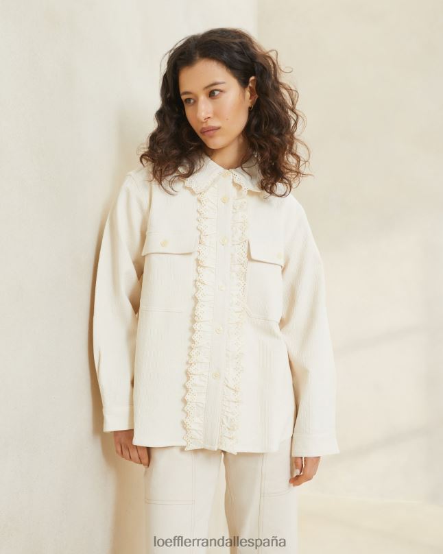 ropa 04282260 crudo mujer Loeffler Randall abrigo zeke con ojales