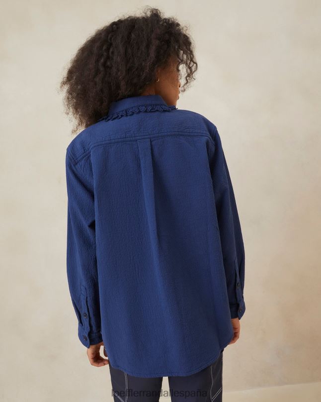 ropa 04282261 índigo mujer Loeffler Randall abrigo zeke con ojales