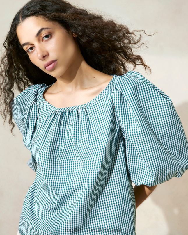 ropa 04282207 mini cuadros verdes mujer Loeffler Randall blusa de tienda eliza