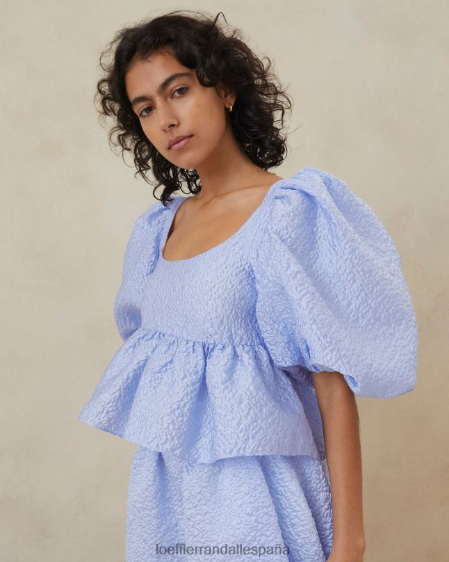 ropa 04282250 azul mujer Loeffler Randall top acolchado jessalyn