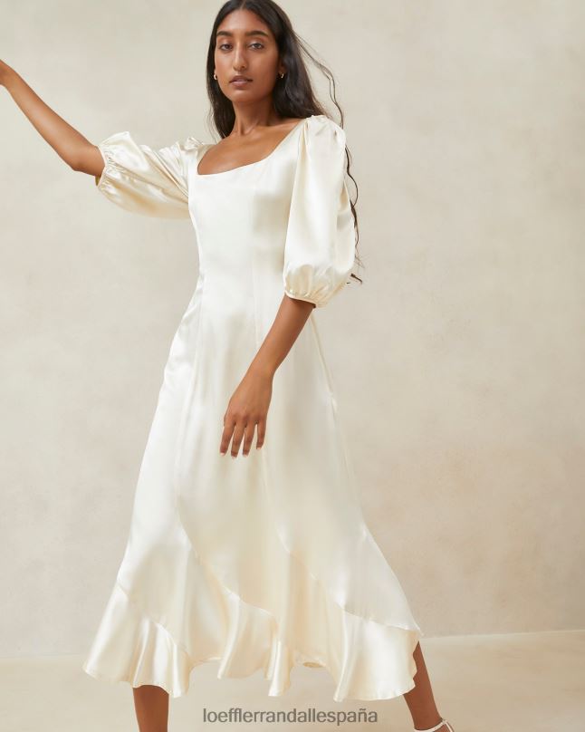 ropa 04282169 Marfil mujer Loeffler Randall vestido largo curva carmina