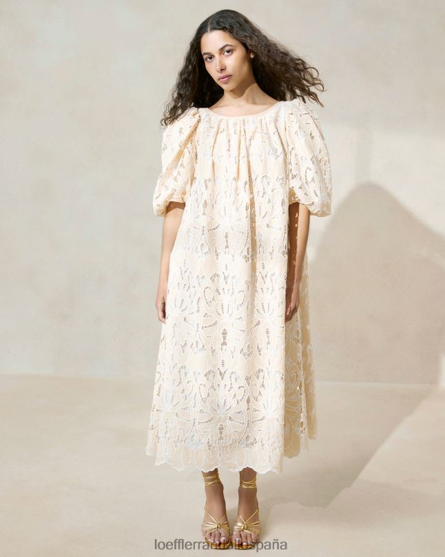 ropa 04282176 broncearse mujer Loeffler Randall vestido mimi oversize con mangas abullonadas