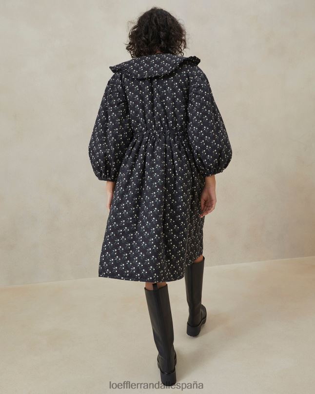 ropa 04282179 florecitas negras mujer Loeffler Randall vestido de abrigo nari