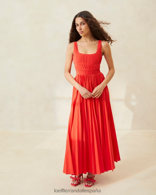 ropa 04282180 amapola mujer Loeffler Randall vestido plisado bea