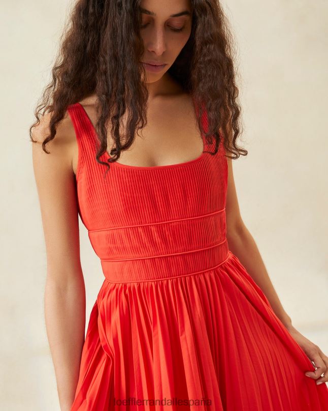 ropa 04282180 amapola mujer Loeffler Randall vestido plisado bea
