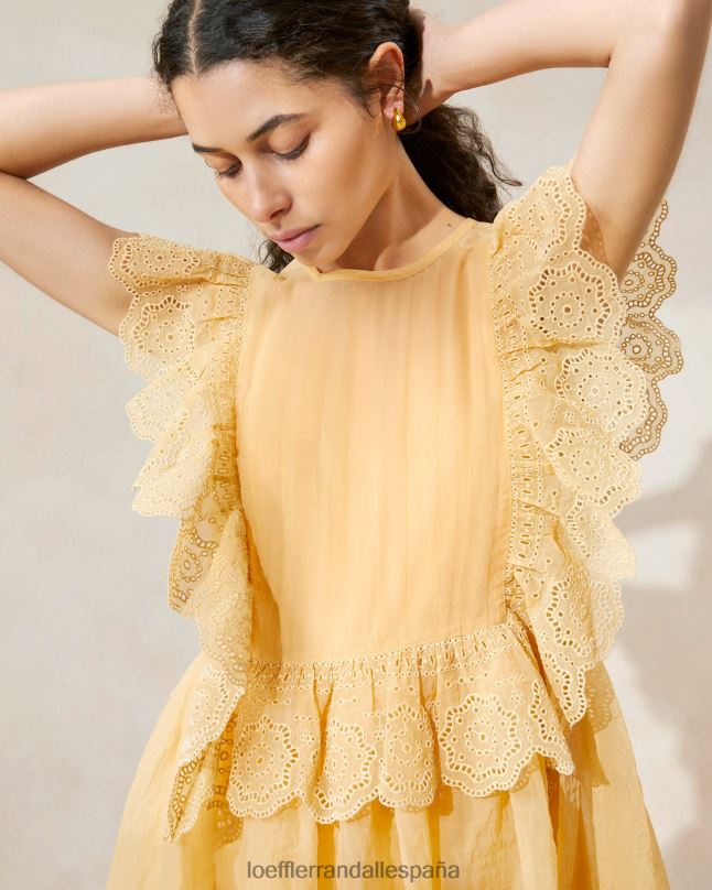 ropa 04282192 duna mujer Loeffler Randall vestido festoneado bordado naomi