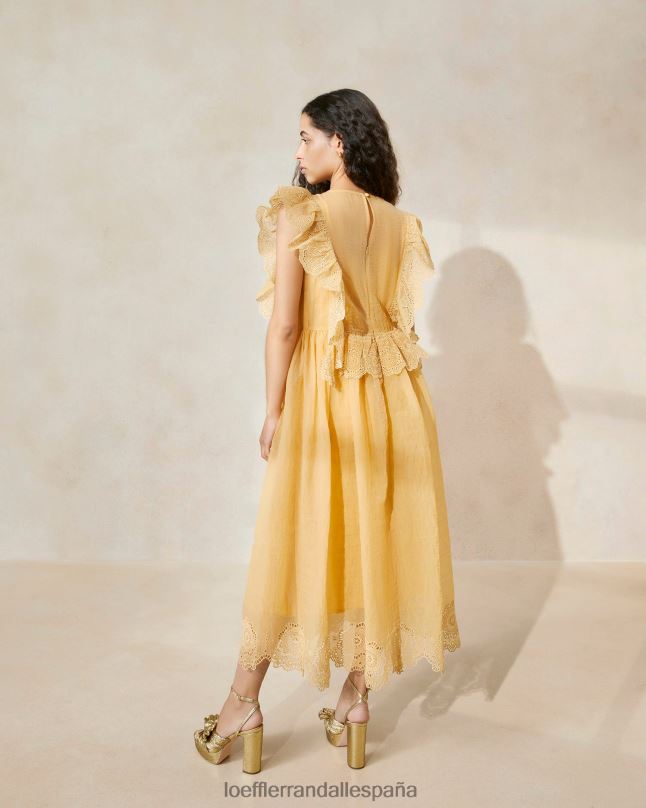 ropa 04282192 duna mujer Loeffler Randall vestido festoneado bordado naomi