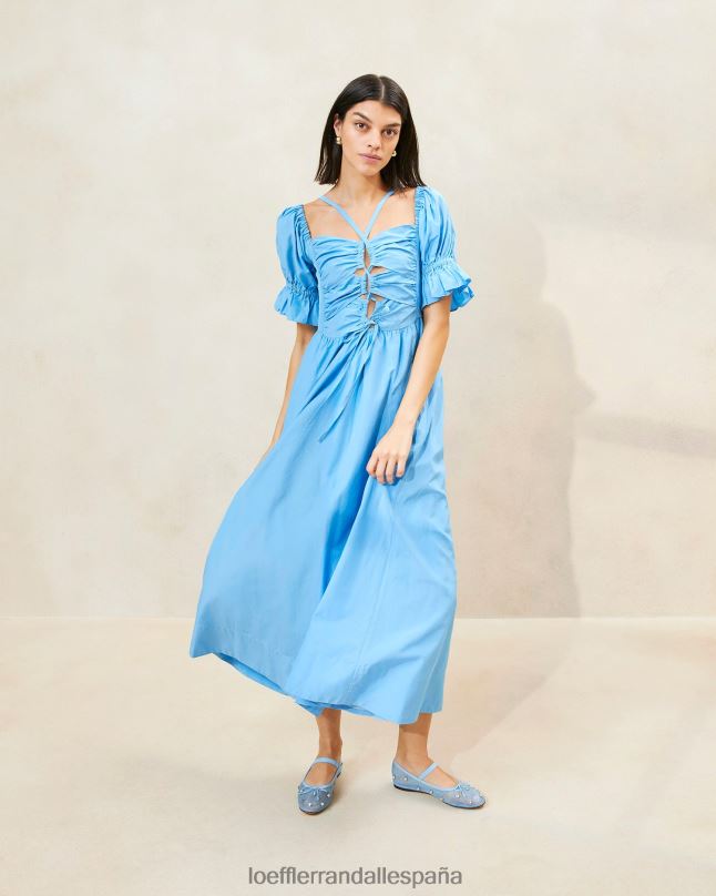 ropa 04282193 florecimiento de maíz mujer Loeffler Randall vestido yael con corpiño fruncido