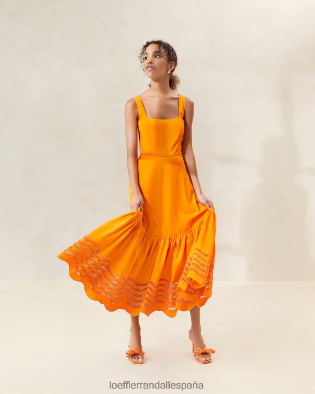 ropa 04282196 maravilla mujer Loeffler Randall vestido midi con bordado Carine