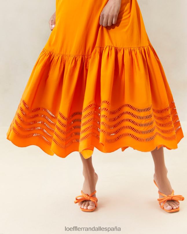 ropa 04282196 maravilla mujer Loeffler Randall vestido midi con bordado Carine