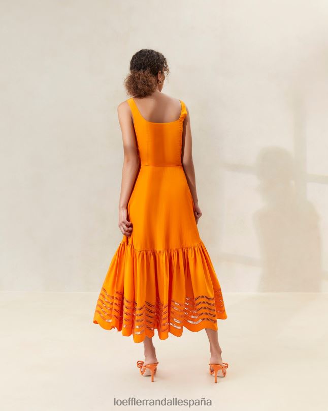 ropa 04282196 maravilla mujer Loeffler Randall vestido midi con bordado Carine